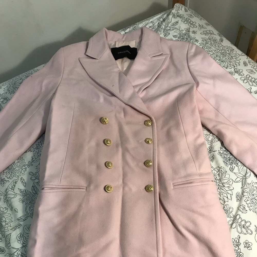 Tara Jarmon militarily wool cashmere maxi coat